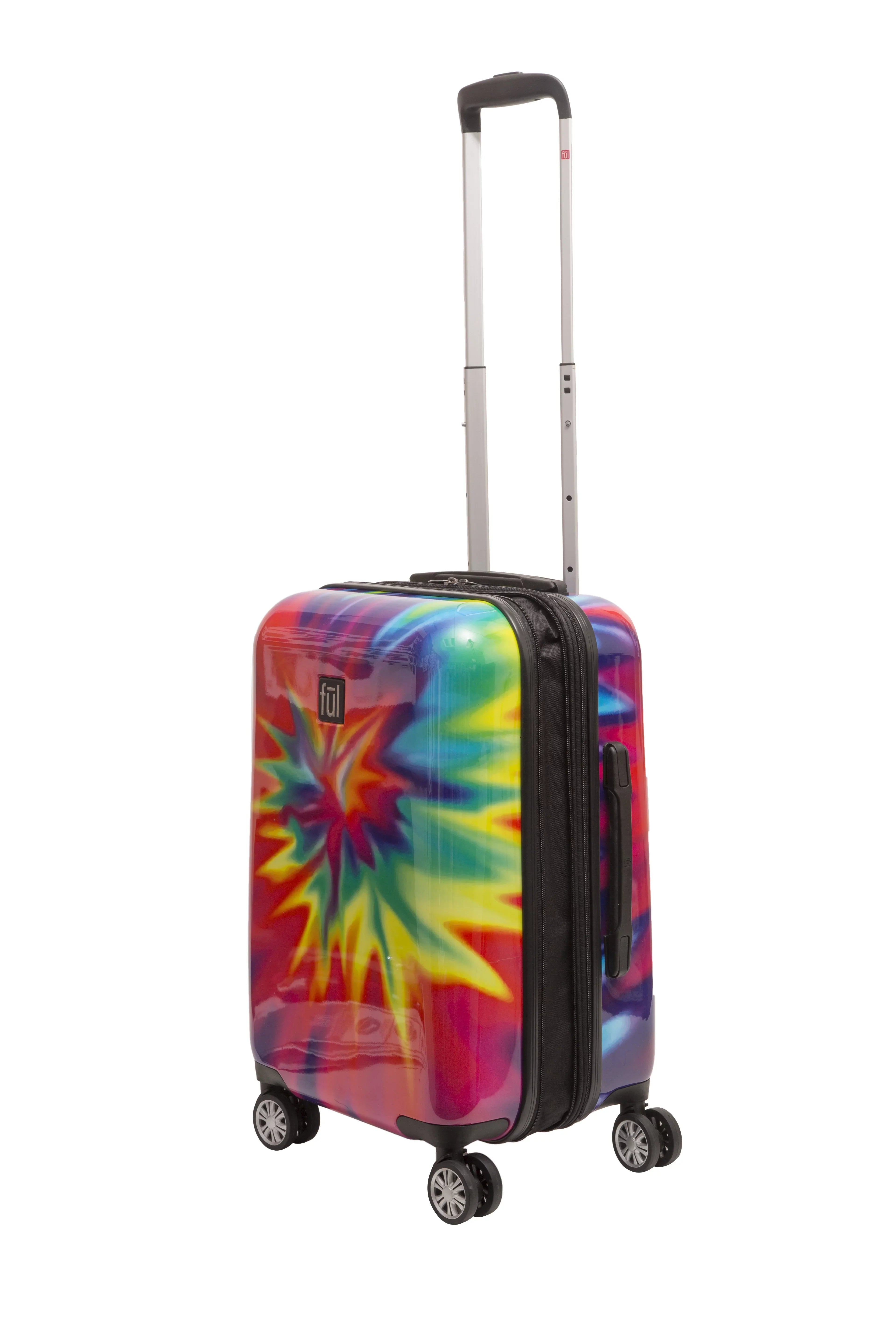 Tie 22 Suitcase Inch Rolling with Rainbow Wheels, Swirl Luggage, Hardshell Carry Tie-Dye On Dye