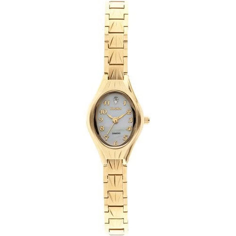 Dial with Analog Watch in Adult Elgin Oval Gold Steel(EG9759) Stainless Female