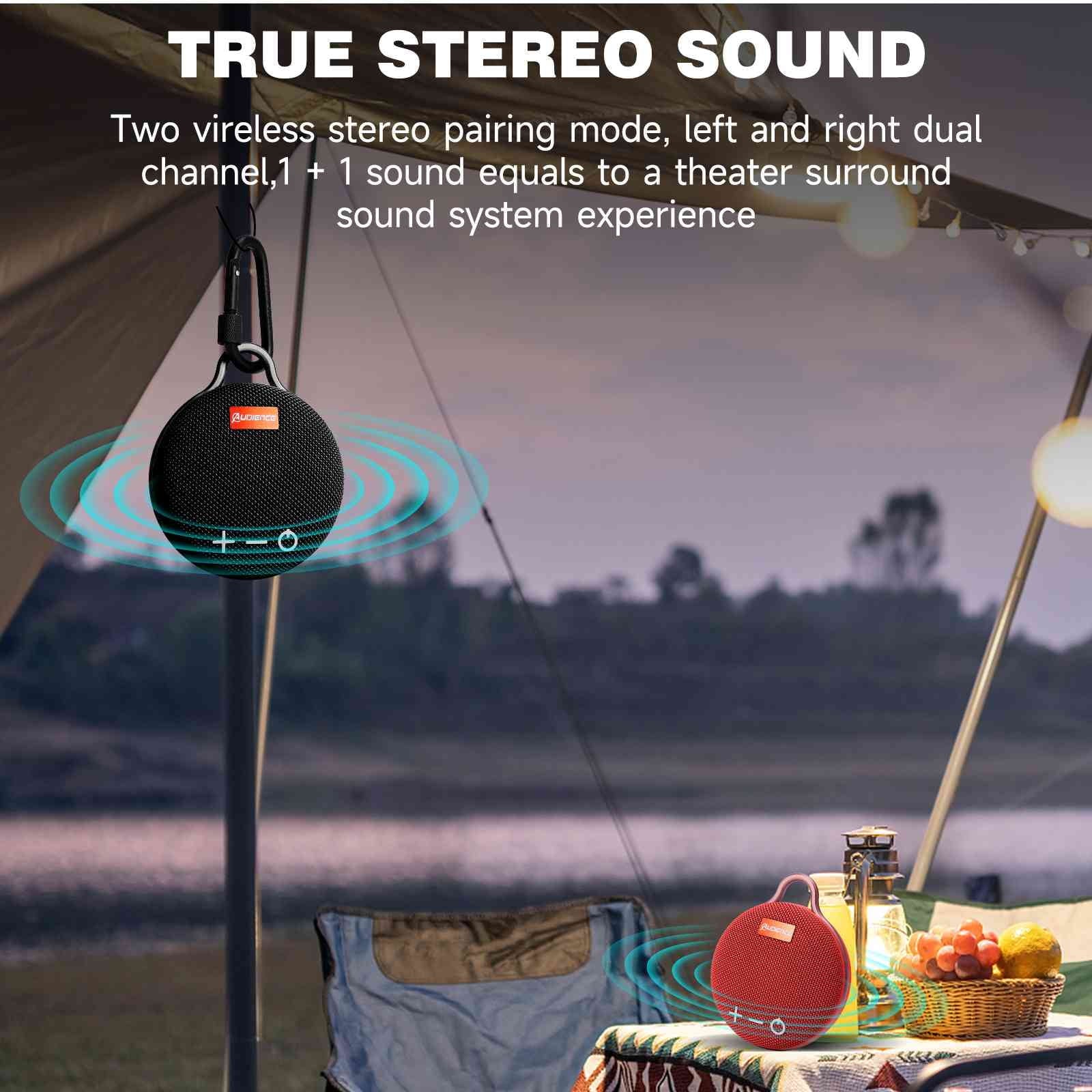 Bluetooth Beach, LG Big for Punchy Sound, Audience with Clip, UrbanX Black & Wireless Waterproof 5 Stylo 20H with Biking Boat, Pack 2 IPX7 Speaker Series Compact Speaker Playtime, Bass, Pool,