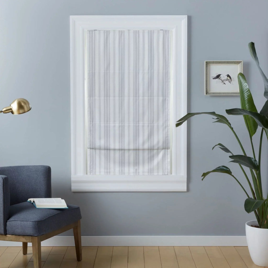 Grey 34"x64", Blackout Ricardo Shade, Exclusive Home Total Roman