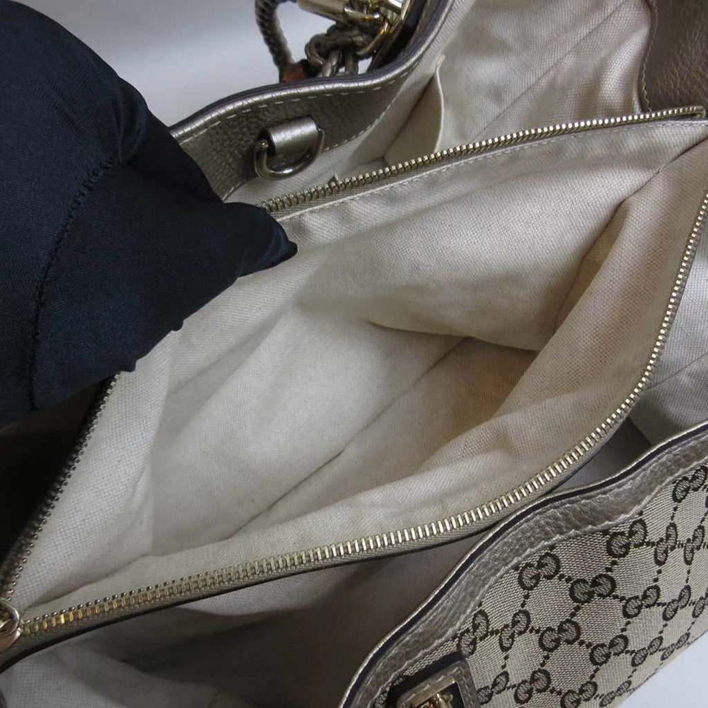 Pre-Owned (Good) GUCCI Gucci Vera 269945 tote GG bag bamboo shoulder canvas