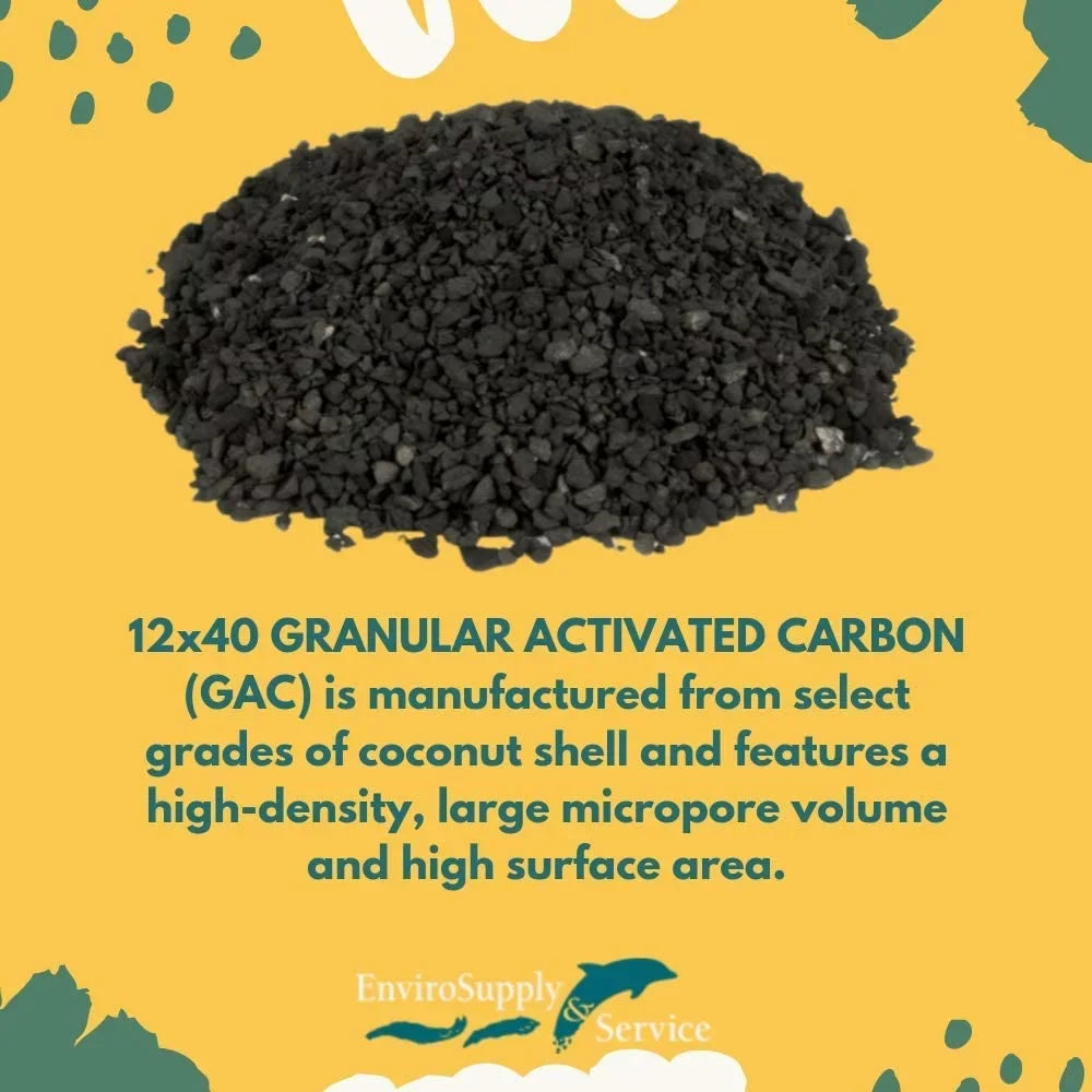 Carbon Activated (Water - Resealable Virgin Pounds Cleaning Coconut Filtration, 55 Shell EnviroSupply Pure Ultra Prewashed Charcoal) Aquarium 12x40