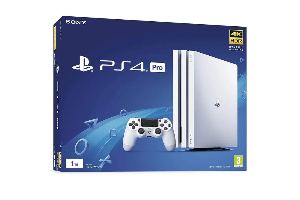 BOLT White AXTION Bundle Glacier 1TB HDMI Kit PlayStation Console Sony Cable Like Gaming Pro With 4 Cleaning New