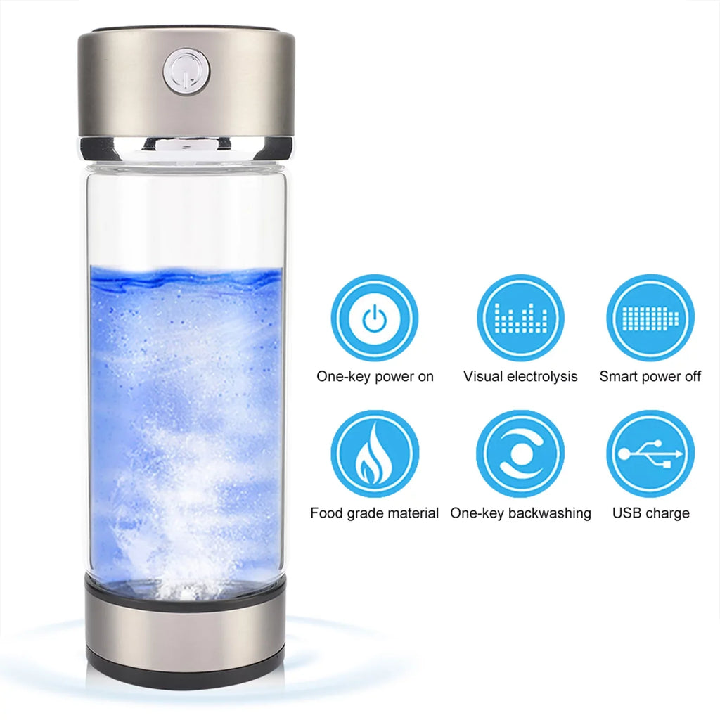 Purifier Rechargeable Bottle Healthy Lonized Filter Rich Anti-Aging USB Keep Body Antioxidant Water Hydrogen Portable Water Water Lonizer Hydrated Generator Maker