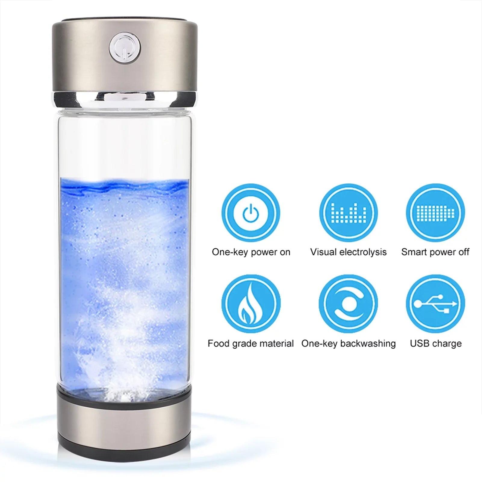 Purifier Rechargeable Bottle Healthy Lonized Filter Rich Anti-Aging USB Keep Body Antioxidant Water Hydrogen Portable Water Water Lonizer Hydrated Generator Maker
