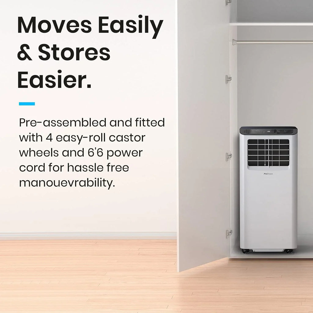Wifi Room Dehumidifier, Conditioner Air for 450SqFt in Kit, Venting Air BTU Conditioner Window Air Timer, Unit, Night, 4 Unit 10000 Portable AC with Smart 1 Fan, Portable Conditioning QCAI
