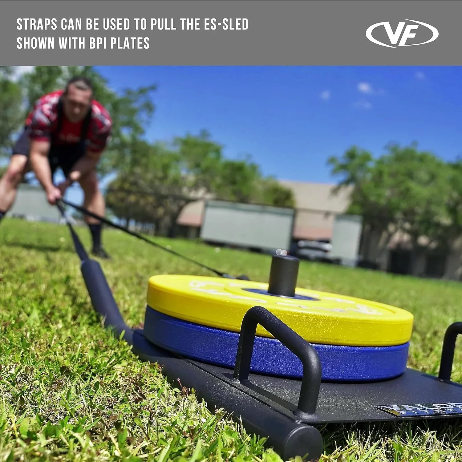 ES-SLED with Harness (Push, Pull, Sled) Fitness Straps & Agility Valor Drag Sled and