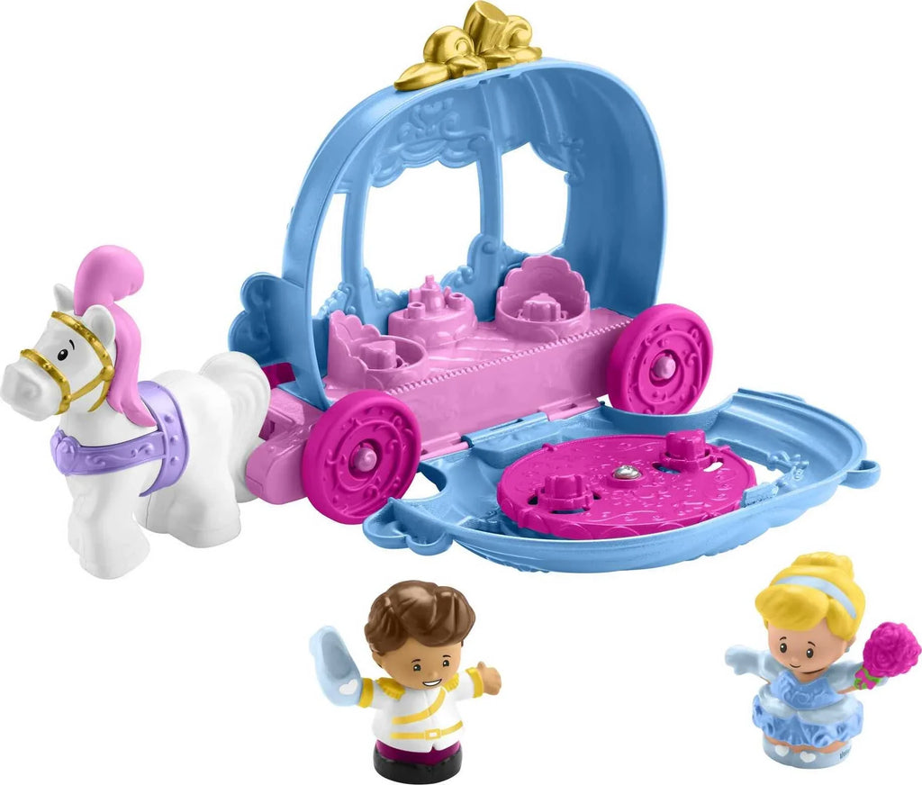 People Dancing Disney with Princess Horse Carriage Figures Little Playset Cinderella’s & Toddler