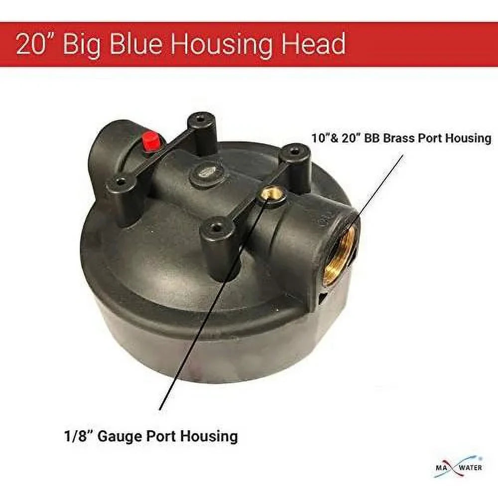 Release, Clear BB 10" 1" W/Pressure NPT Pressure Gauges, 2 Filter Wrench System 2 Housing Pack Brackets House Ports Whole 2 Brass