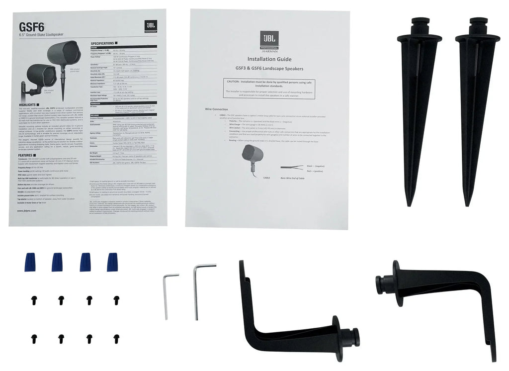GSF6-TN 70v Landscape (16) 6.5" Commercial Ground JBL Stake/Wall Speakers+Amp
