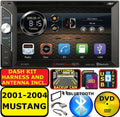 RADIO BLUETOOTH STEREO 2001-2004 TOUCHSCREEN CD/DVD CAR FORD USB/SD MUSTANG PKG
