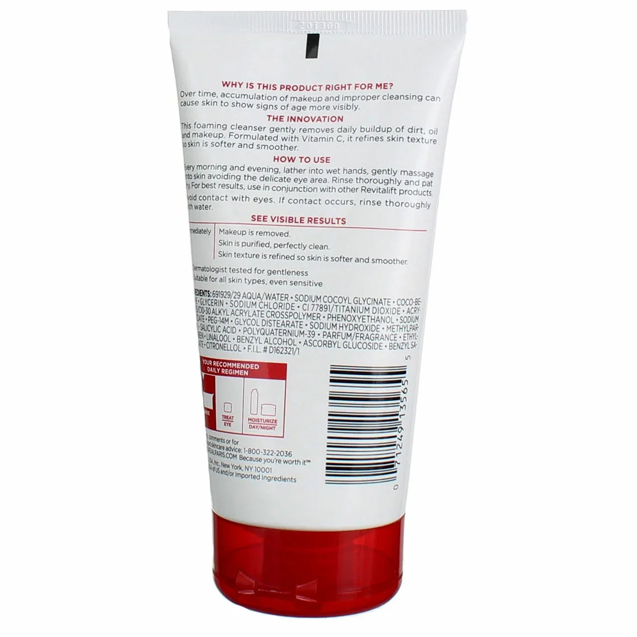 Dermo-Expertise 6) Cleanser Smoothing oz (Pack L'Oreal RevitaLift 5 of Cream Radiant