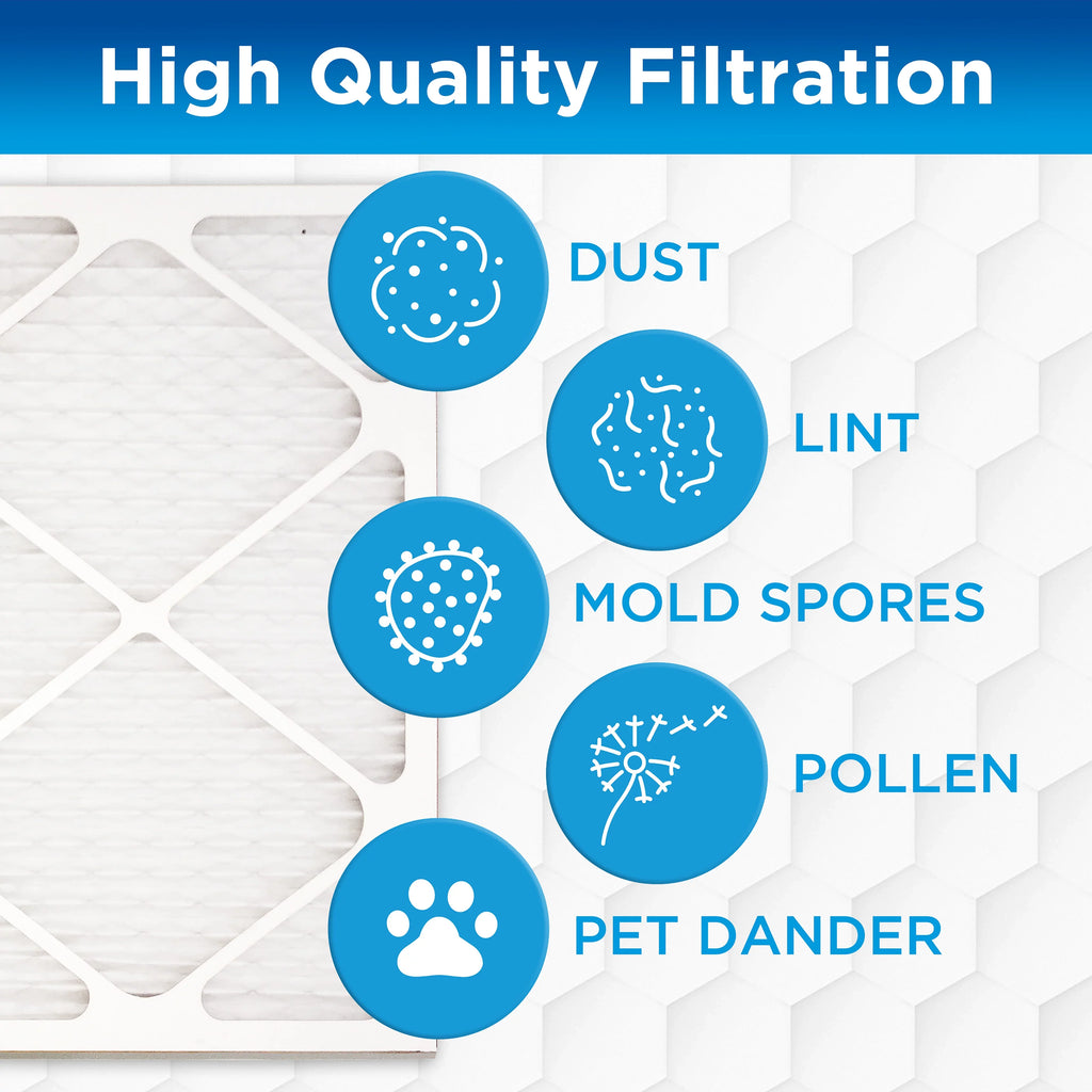 Pleated x (4-Pack) MERV Filters 1 HVAC Furnace AC Germ 25 12 x Guardian 20 Air