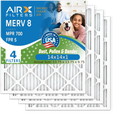Made Pleated Filters Air AIR. 14x14x1 FPR HVAC Electrostatic Filter Filter Premium 14x14x1 Pack Comparable Conditioner USA 5 Air AIRX FILTERS by AC 8 MPR 4 WICKED Furnace MERV 700 CLEAN & to