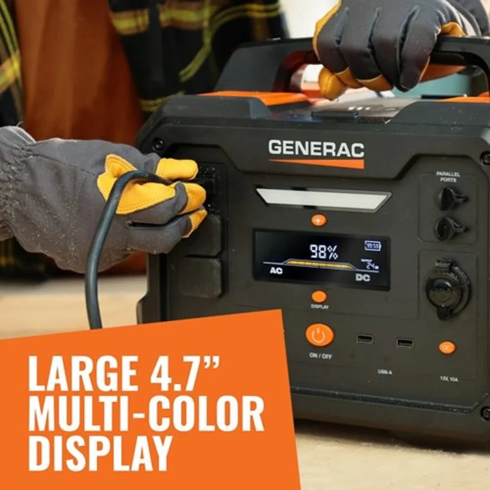 Powered Station Battery Generator 1086Wh Generac - Solar Power 1600/3200 Watts 8025 Charging Compatible Portable Panel