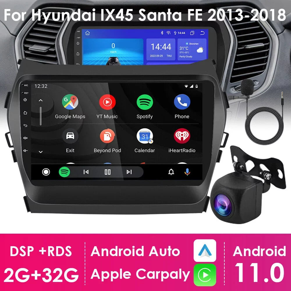 Perfect - Storage IX45 for Hyundai 2+32GB GPS FE 2013-2018 - Navigation Fit Android Car 11 Santa