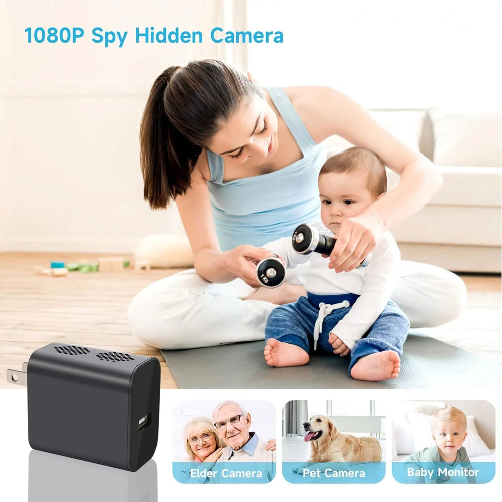 Cam 64GB Vision Night Motion Detection,Nanny Home 1080P with Camera Camera and Portable