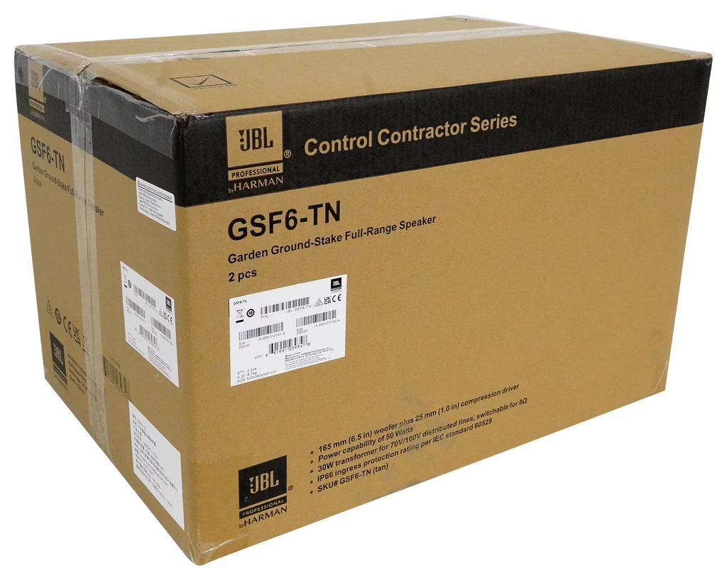 GSF6-TN 70v Landscape (16) 6.5" Commercial Ground JBL Stake/Wall Speakers+Amp