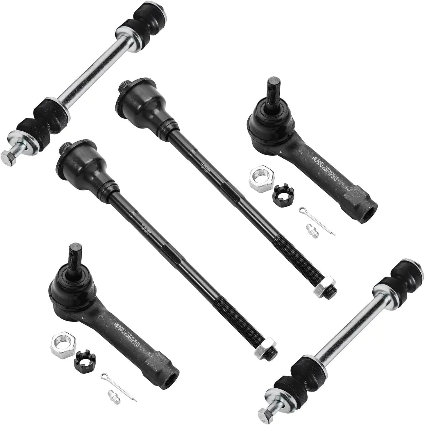 Control 4WD Kit Sierra 1500 Arms Detroit Lugnuts Suspension - w/Keys Hubs 2000-2006 Silverado + Wheel Replacement Tahoe Axle Front 24pc for Escalade