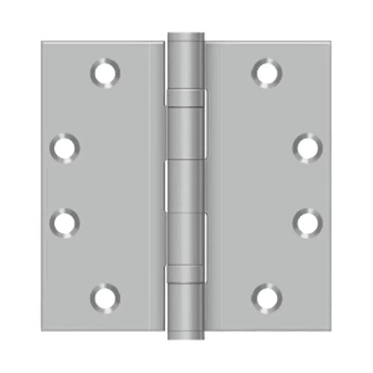4.5 Steel Stainless 4.5 Square Hinge, Stainless in. 2BB Brushed x