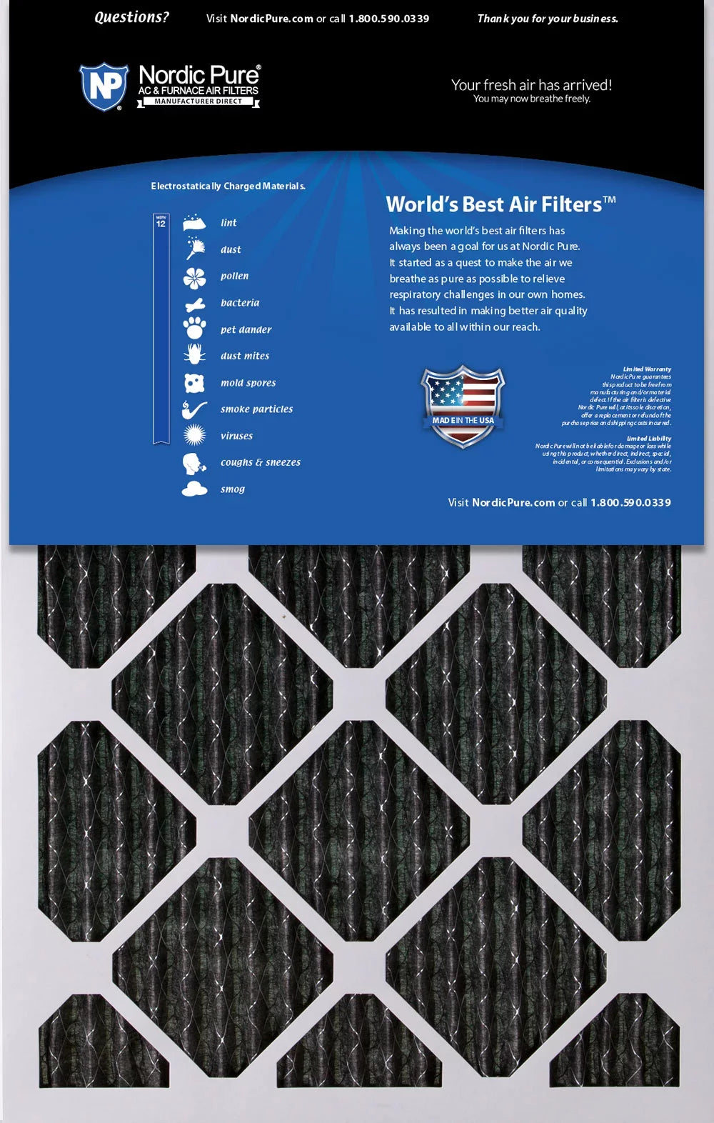 Furnace Carbon 15x20x1 Pack Air Plus MERV Filters 12 Pleated (14_1/2x19_1/2) 12