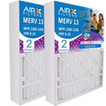 MERV - WICKED AIR. 13 Comparable FPR by Filter Filter Made to FILTERS MPR MERV Ultravation CLEAN Furnace with Compatible AIRX 16x25x5 91-005 16x25x5 USA & 9 Air Premium 13 2200 1500