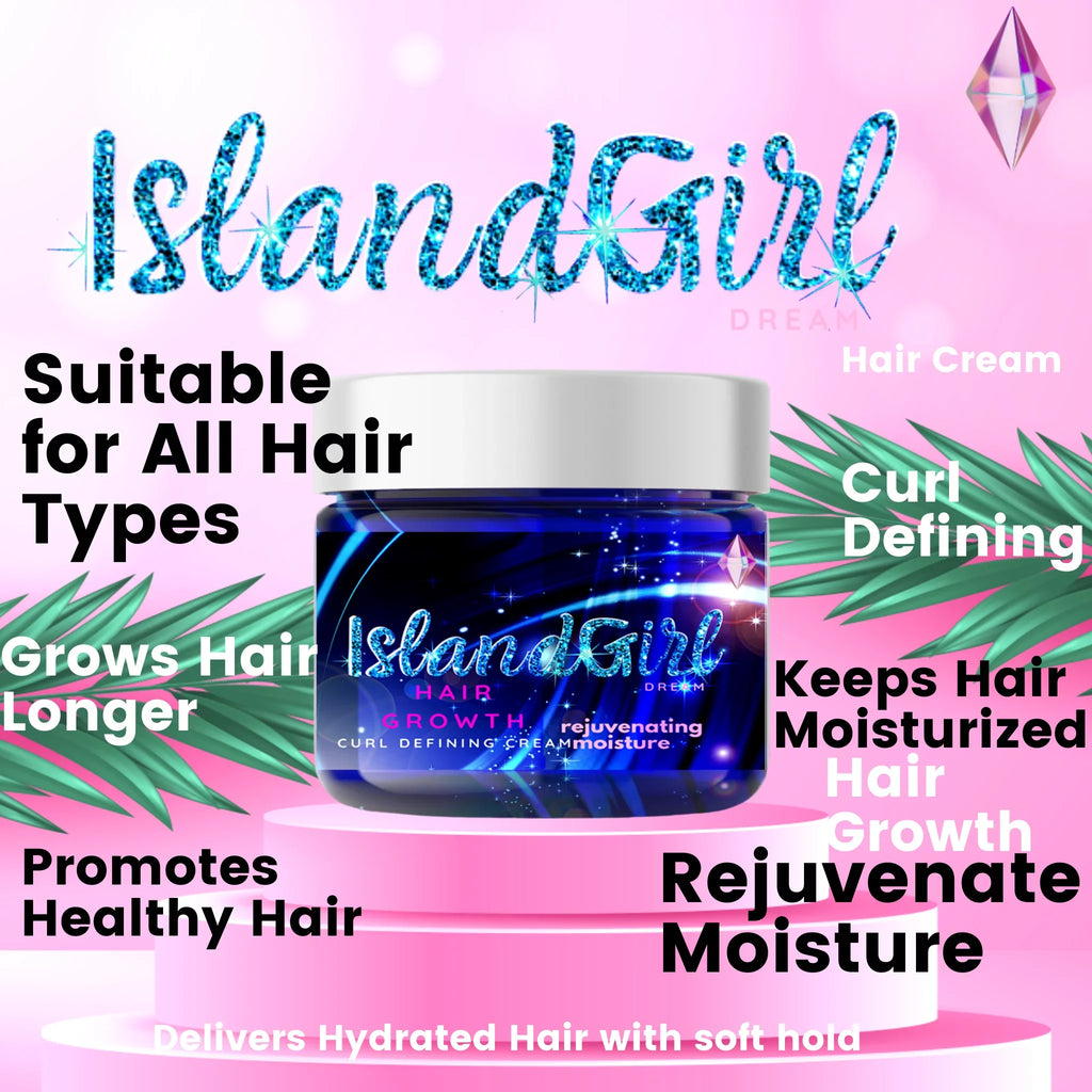 Dream my Cream Hair Curl - Defining Rejuvenate IslandGirl Moisture Growth