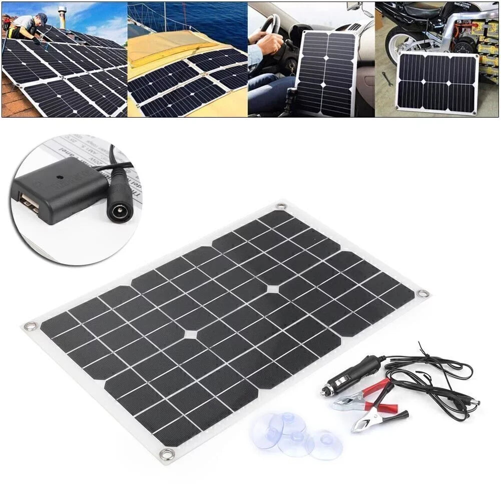 Output Charger Portable ligaofeng Waterproof Monocrystalline Battery with Panel 20W Ultra-thin Solar USB Multifunctional Ports
