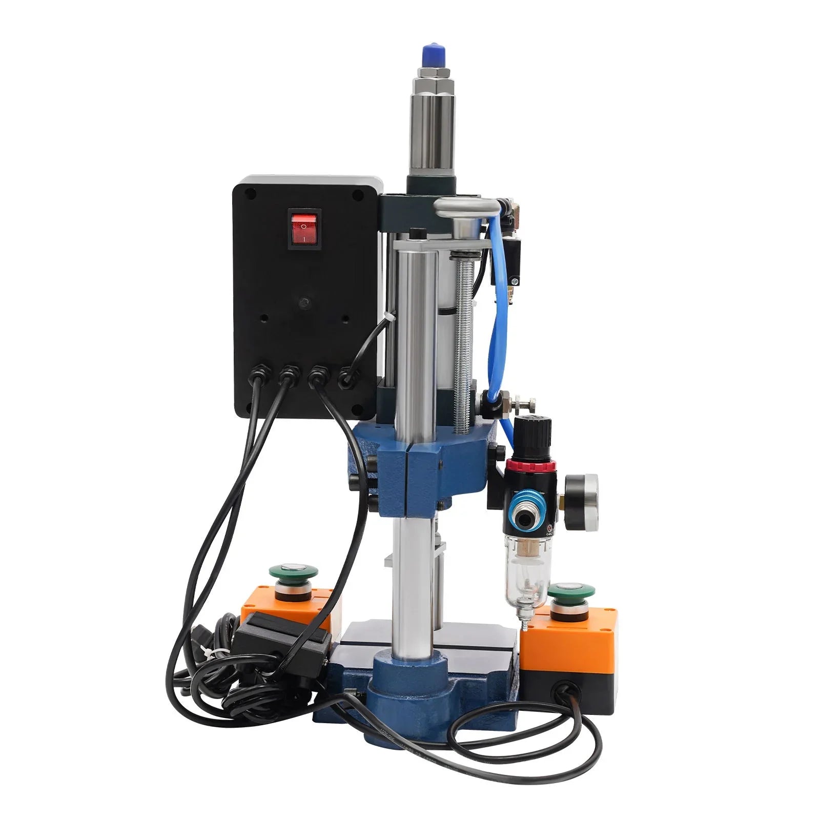 Punch Punching Machine Digital Press Machine, Wuzstar Double Desktop 440lbs Pneumatic Control Press