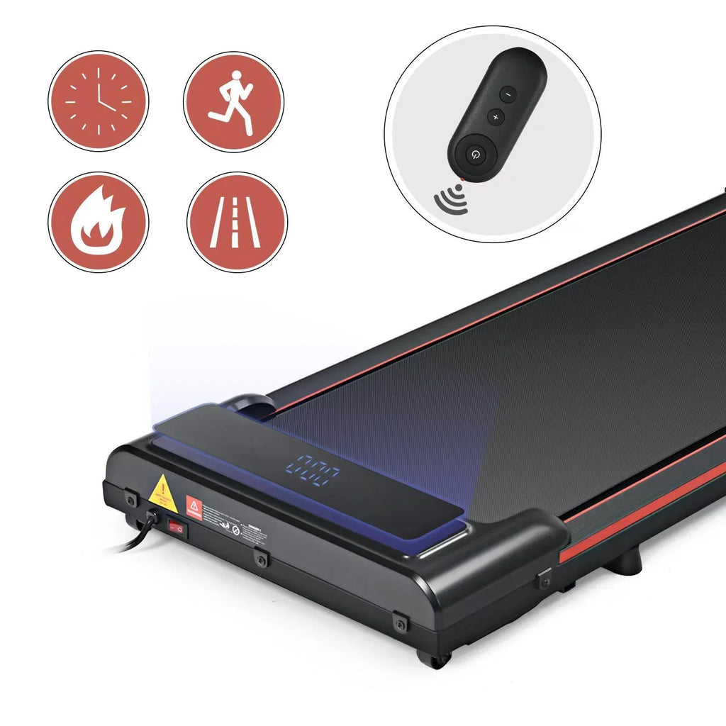 Capacity, Size Control 0.6-3.8MPH Jogging, Remote & Home Speed Under LED Display, Treadmill for Office, Walking Portable Desk Seizeen Walking 300lbs 47''L for Pad, Small