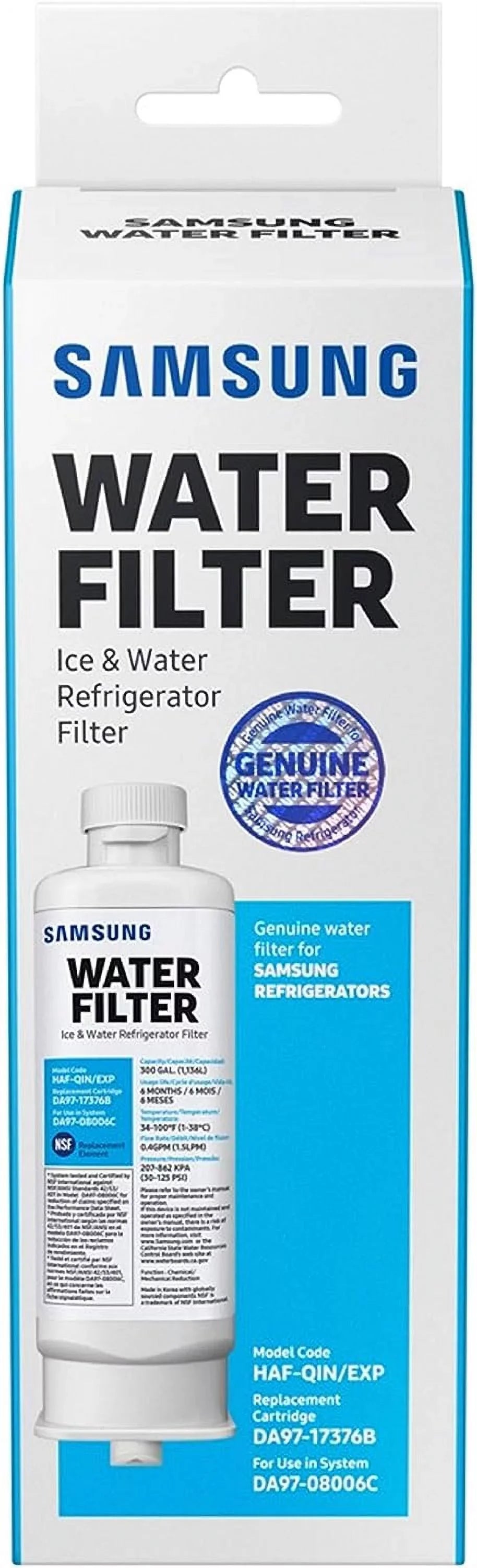 with DA97-17376B RF23M8070SR,WS645A RF28R7351SG, DA97-08006C, Pack Water 4 HAF-QIN/EXP, Filter Refrigerator Compatible HAF-QIN,