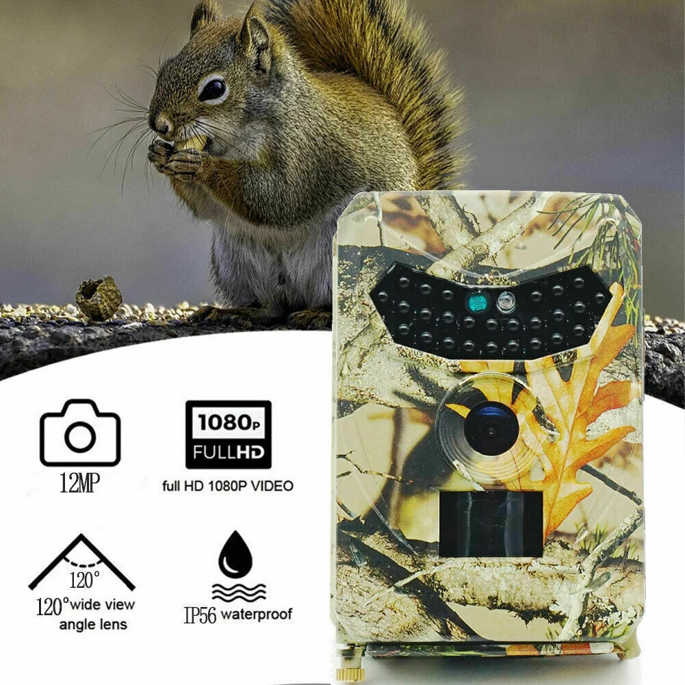 Game Cam Wildlife Lapse Waterproof, Deer 0.2S for Camera Camera Camera Trigger Time 12MP Deer 1080P Hunting Cam Night Accessory Speed Trail Monitors Glow Hunting Vision Hunting Trail No Field