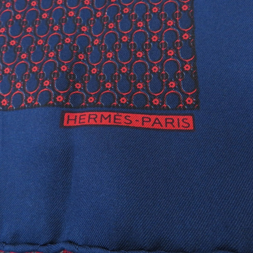Pre-Owned silk neckerchief Hermes muffler (Good) scarf ladies Carré HERMES 45