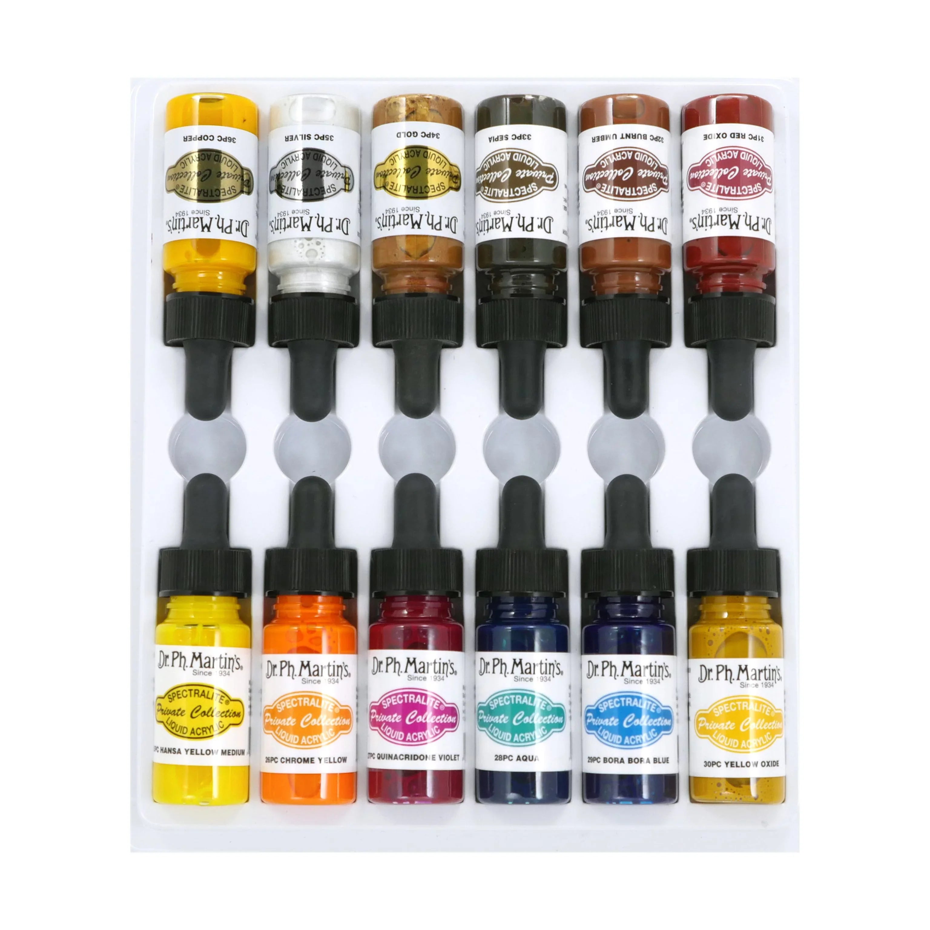 12 of Private (Set 3) 0.5 Liquid Martin's Ph. oz, Acrylics, Set Dr. Spectralite Collection
