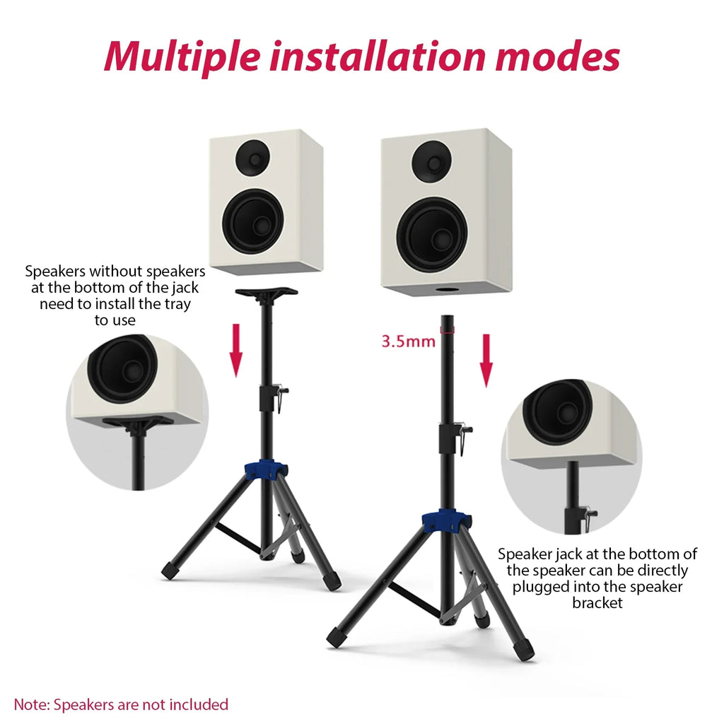 Speaker, Bracket Studio Sound Surround Heavy Duty Non Bisofice Performance Stand Speaker Stand slip Tripod for with Adjustable Height for Base,