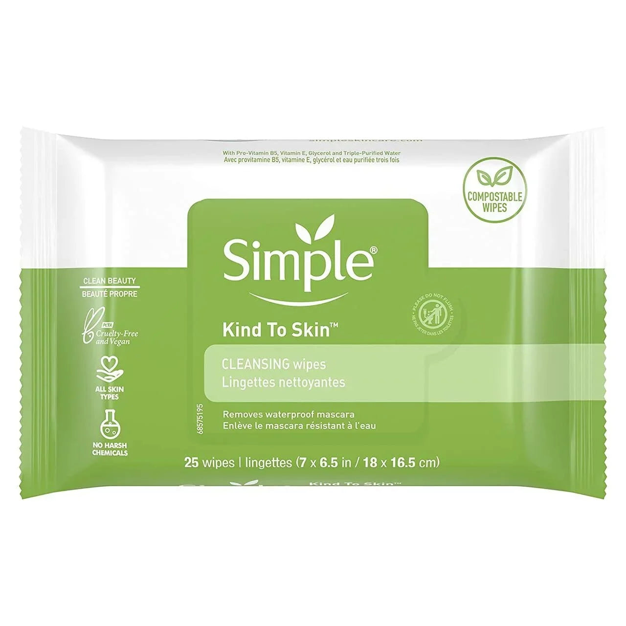 Wipes Facial Count Pack) Simple Cleansing (6 25