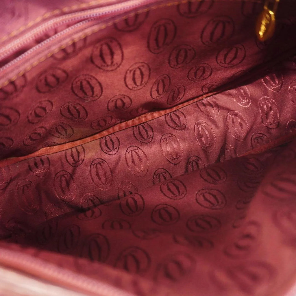 Red Cartier Ladies Shoulder Pre-Owned Bag Leather (Good) Must