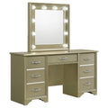 with Vanity Lighting Champagne 7-drawer Desk Mirror Beaumont