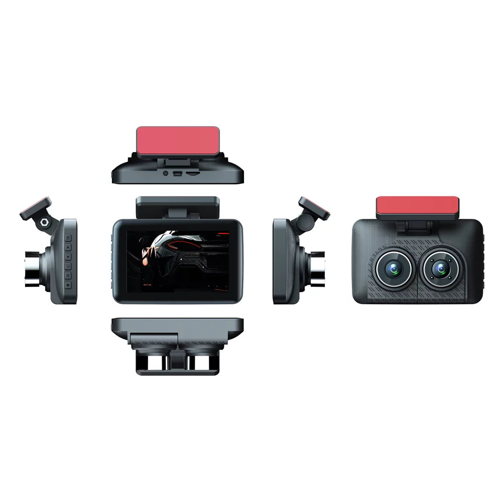 Clear Cam, Rearview Car Camcorder, Tomshoo Recording Video Dash Mirror 4in Triple Car Channel