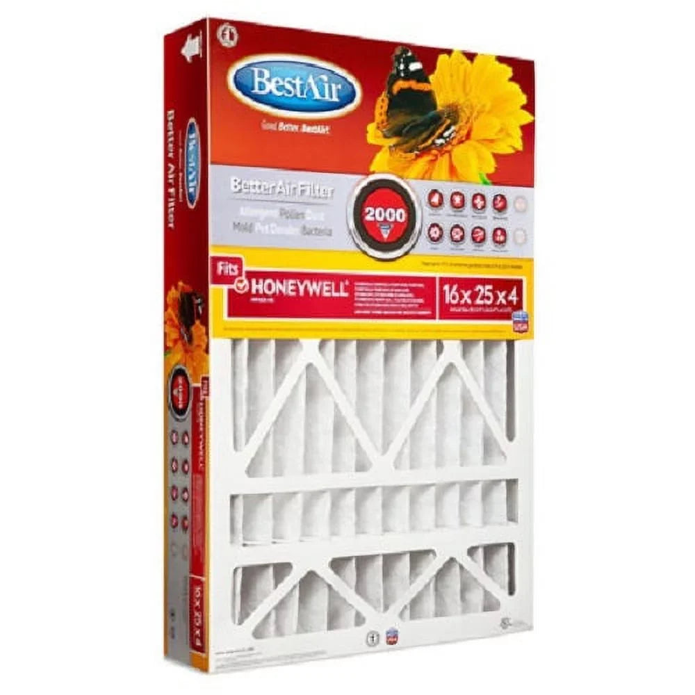 of 16" - Best Pleated Quantity MERV Year Honeywell One Air 4" 2 11 25" HW1625-11R Filter x x