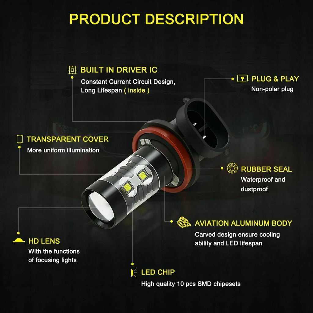 Mazda SKN D4S Bulbs Fog Lights 2018 for HID 4pcs Headlight CX-5 Led H11 H8