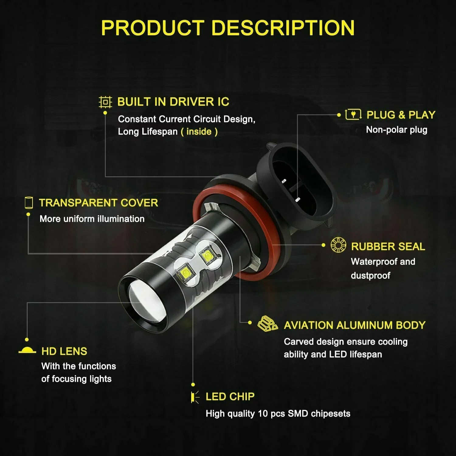 Mazda SKN D4S Bulbs Fog Lights 2018 for HID 4pcs Headlight CX-5 Led H11 H8