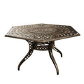 Modern with Aluminium Lattice Outdoor Susan, Dining Mesh Contemporary Table Bronze in. Lazy 63 Hexagon