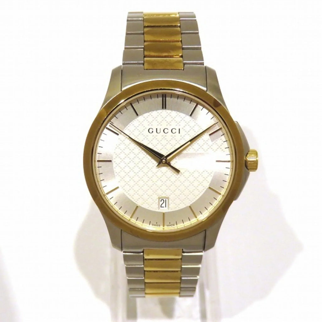 date watch timeless Used GUCCI Authenticated men quartz Gucci G 126.4