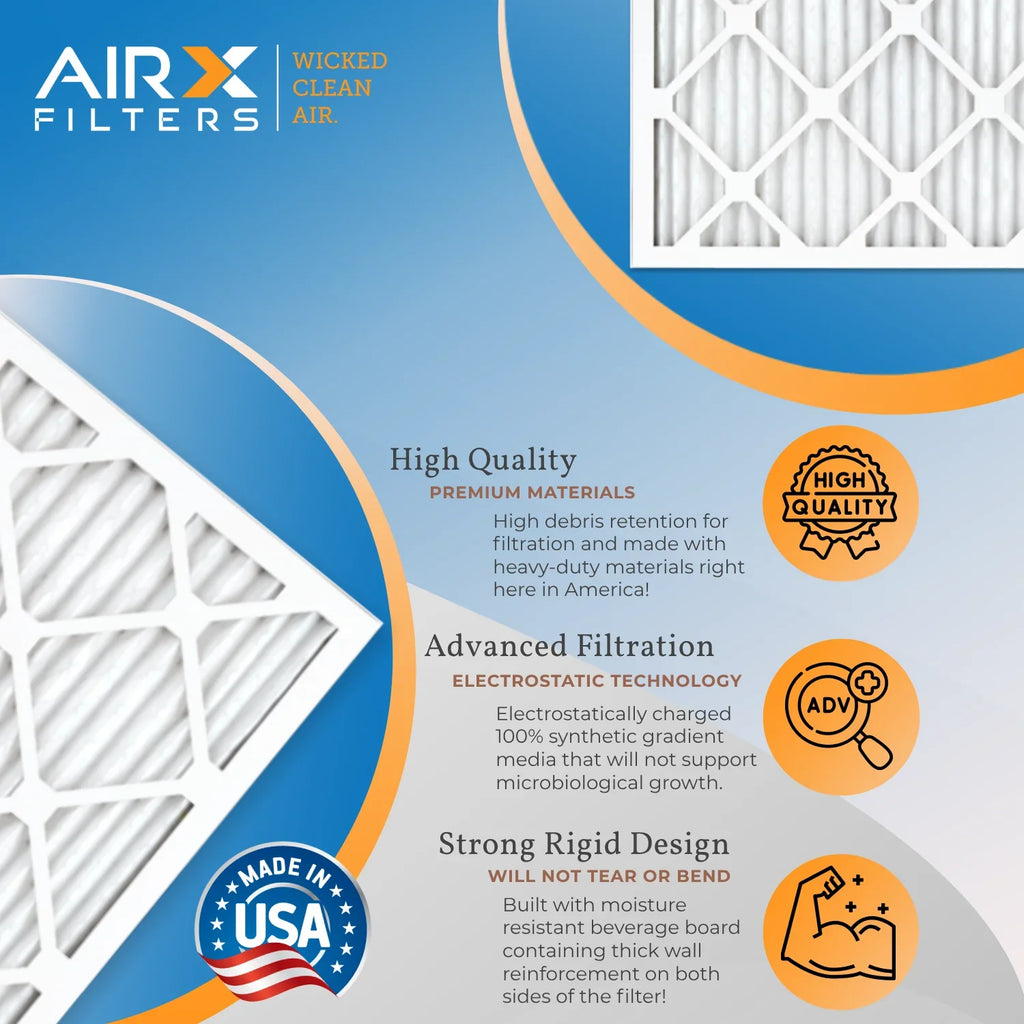 AIR. FPR Filter 1500 24x24x1 Comparable Furnace Filters Made USA Pack 9 13 MERV AIRX - CLEAN Rating, FILTERS - Air 12 MPR WICKED & to by of in 2200