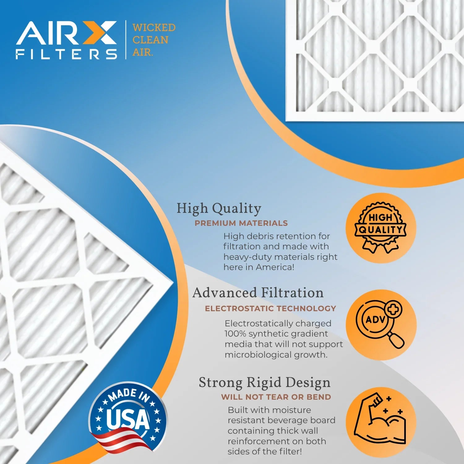 by 7 MPR Premium & WICKED 11 MERV USA Furnace Pack MPR 1200 6 HVAC Conditioner Air 24x24x2 AIRX Filters Comparable Pleated Made CLEAN Electrostatic to 1000, FILTERS Air FPR AIR. 24x24x2 Filter Filter