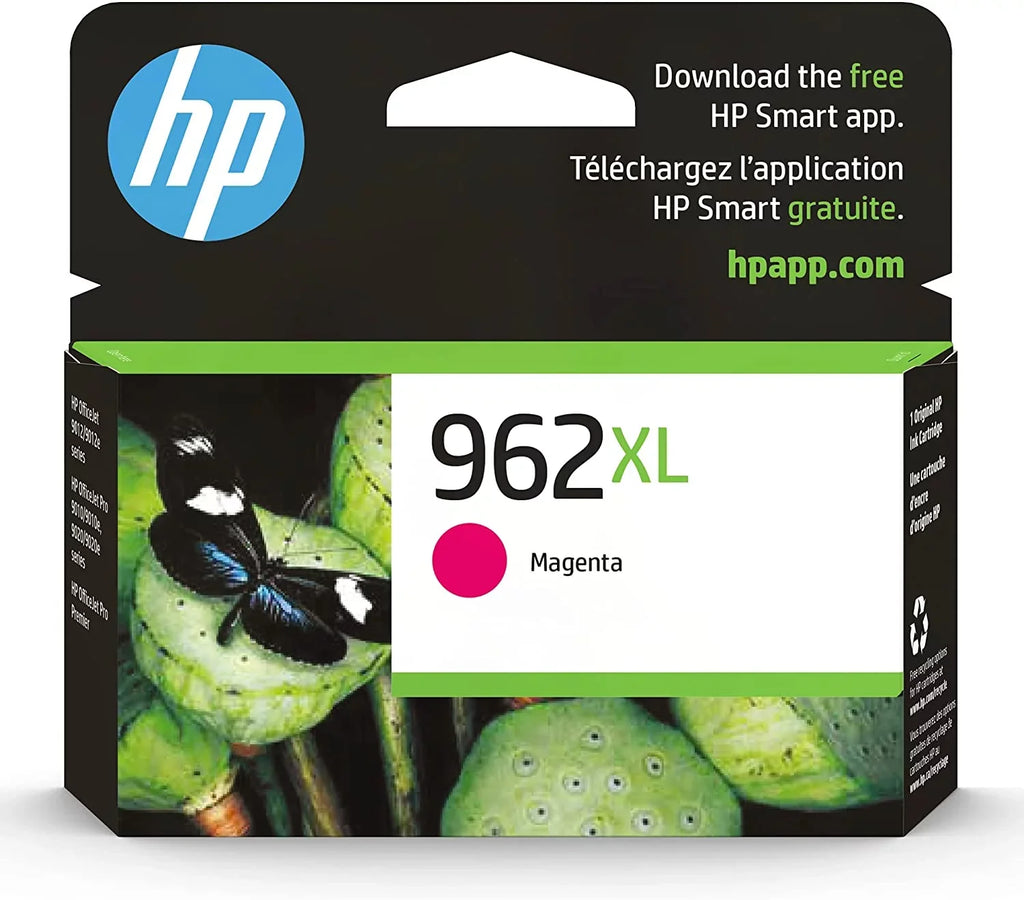 Magenta, HP Combination 962XL 962 3JA01AN, 3JA02AN) color each color Cyan, HP 1 (962XL 962XL Original 962XL (3JA00AN, Yellow)