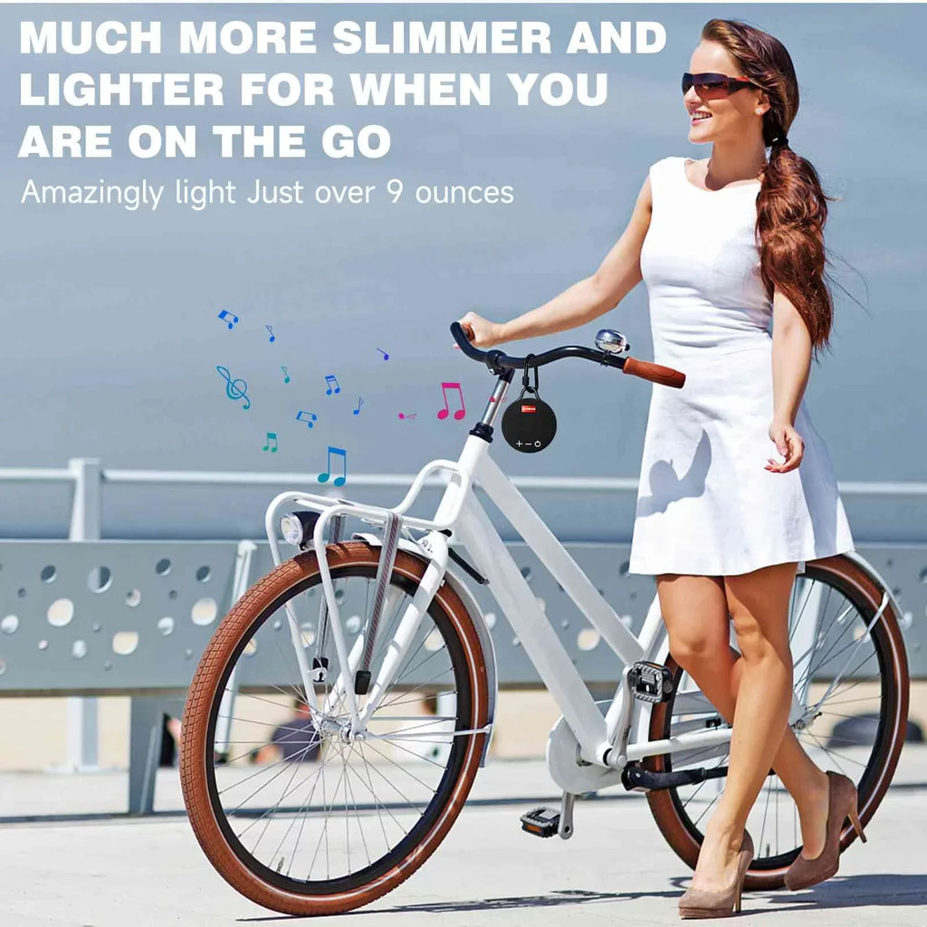 Bluetooth Beach, LG Big for Punchy Sound, Audience with Clip, UrbanX Black & Wireless Waterproof 5 Stylo 20H with Biking Boat, Pack 2 IPX7 Speaker Series Compact Speaker Playtime, Bass, Pool,