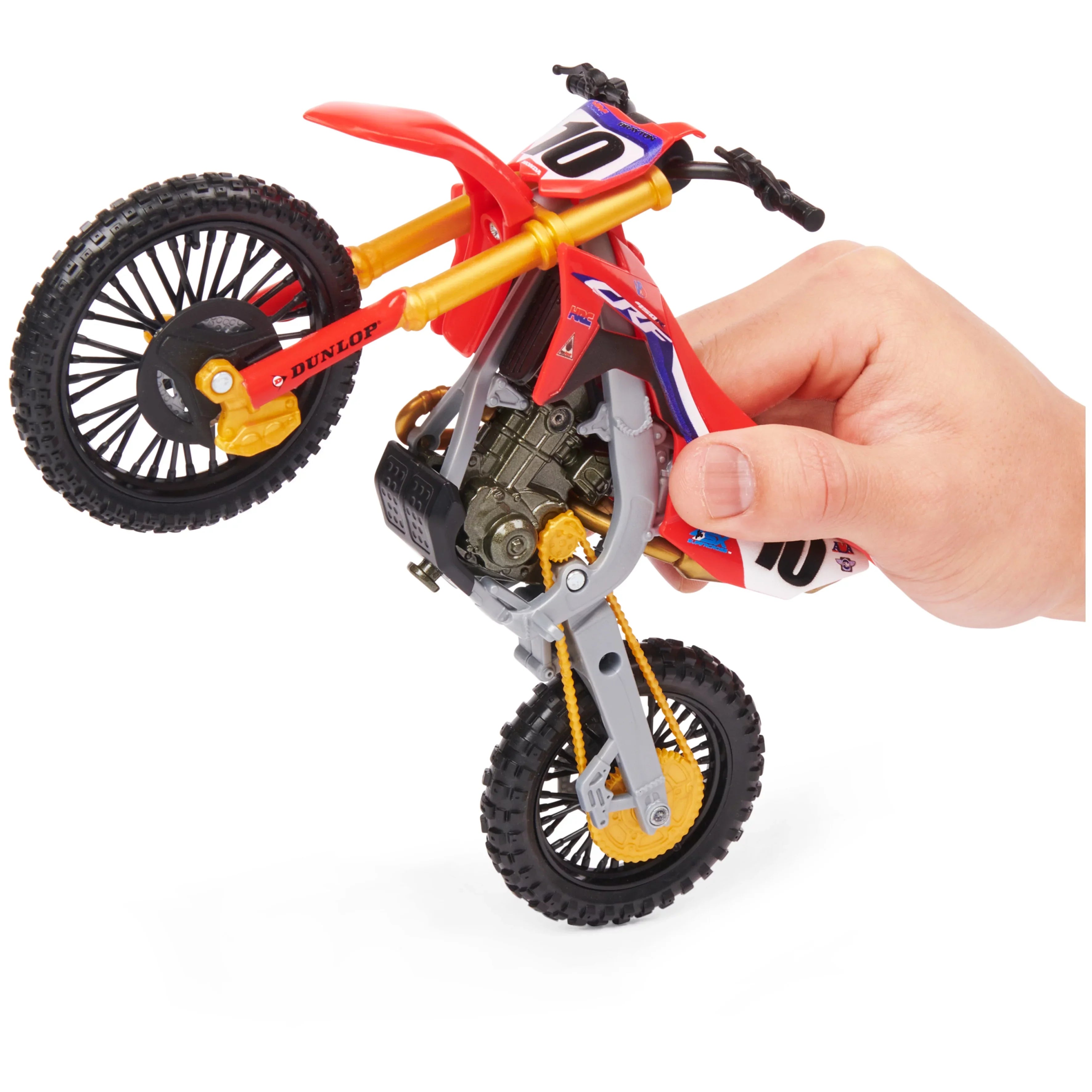 Justin Replica Die-Cast 1:10 Collector Stand Brayton Authentic Motorcycle Scale Supercross, with Display