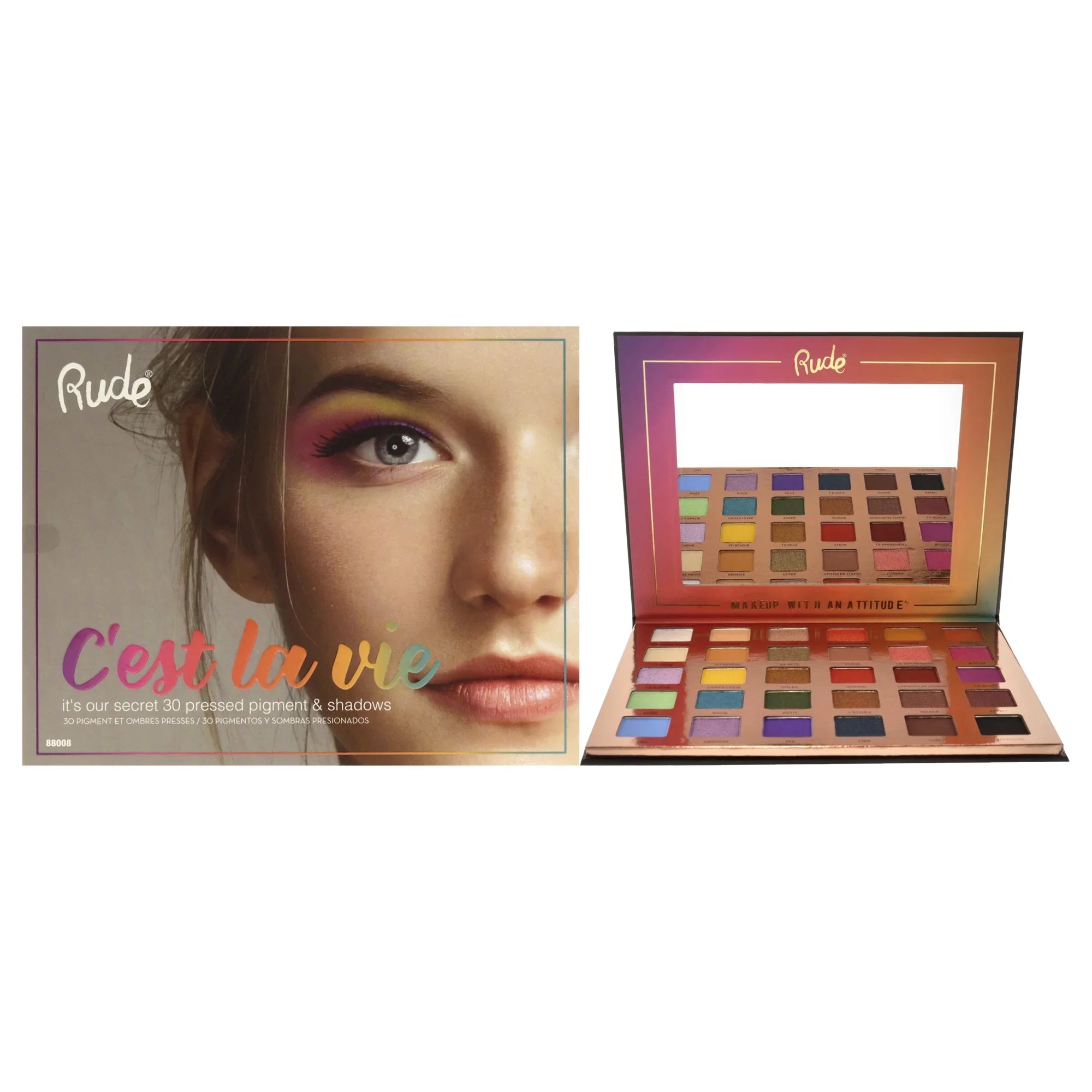 Shadow 30 oz Palette La , Eye Cest Eyeshadow Cosmetics 1.13 Vie Rude